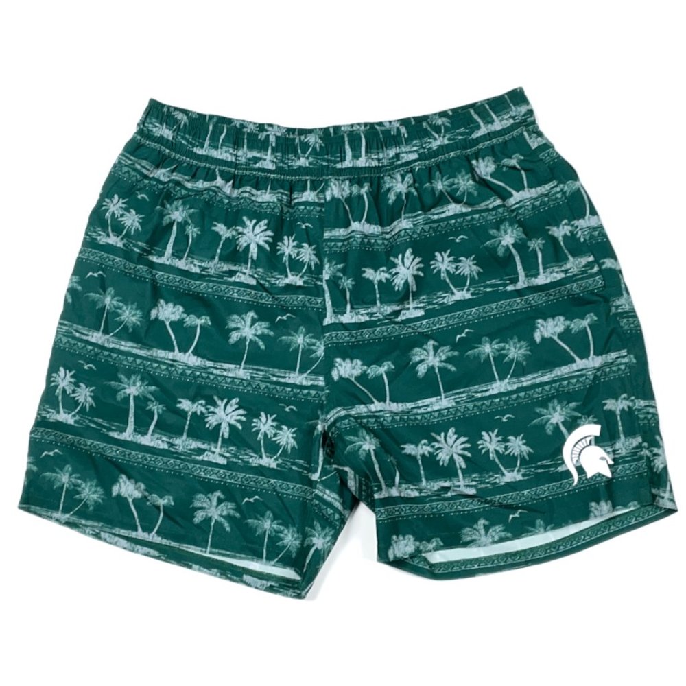MSU Spartans Maui Swim Trunks Lined Michigan State